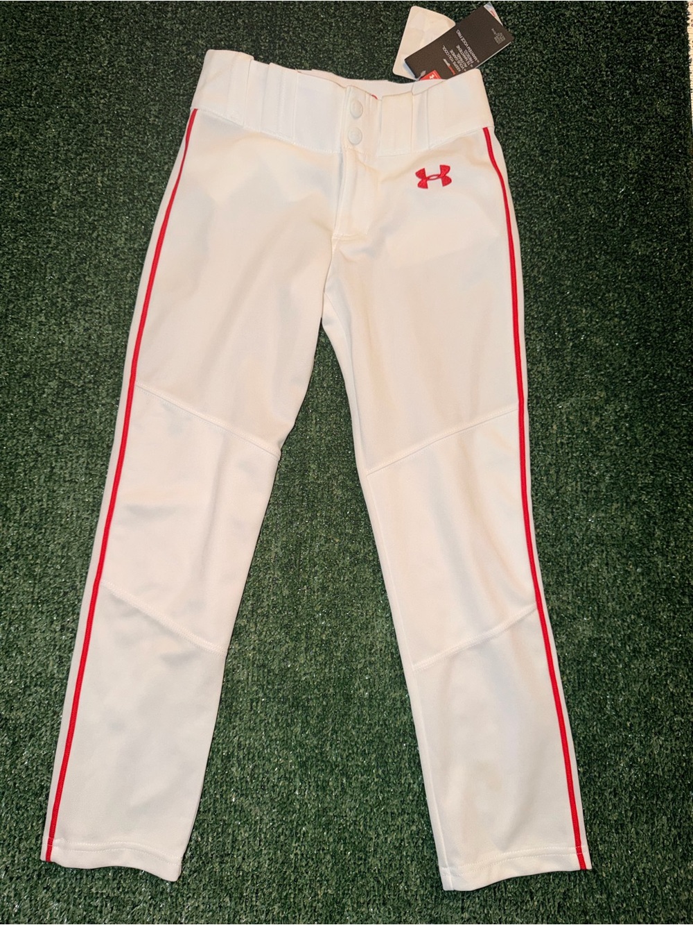 NEW Under Armour Youth Relaxed Piped Baseball Pant Heat Gear YSM/S